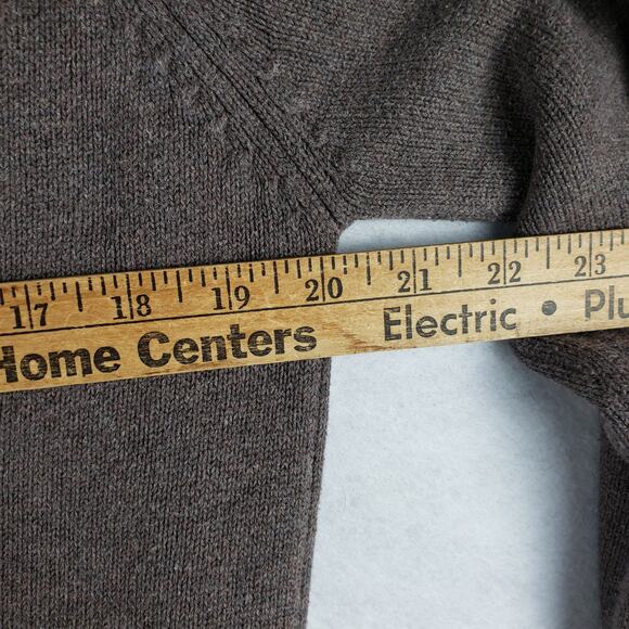 Zara Women's L V-Neck Pullover Sweater Neutral Smokey Brown Classic Academia - Picture 5 of 8